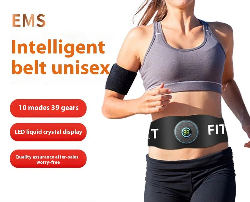 

Фитнес-пояс EMS - микротоковый тонер для пресса, тренажер для талии, электрический импульсный тренажер для похудения, похудения, домашний тренажерный зал
