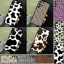 Leopard Print Pattern Cow Case For Samsung Galaxy S23 S22 S21 Ultra S20 FE S8 S9 S10 Note 10 Plus Note 20 Ultra Cover