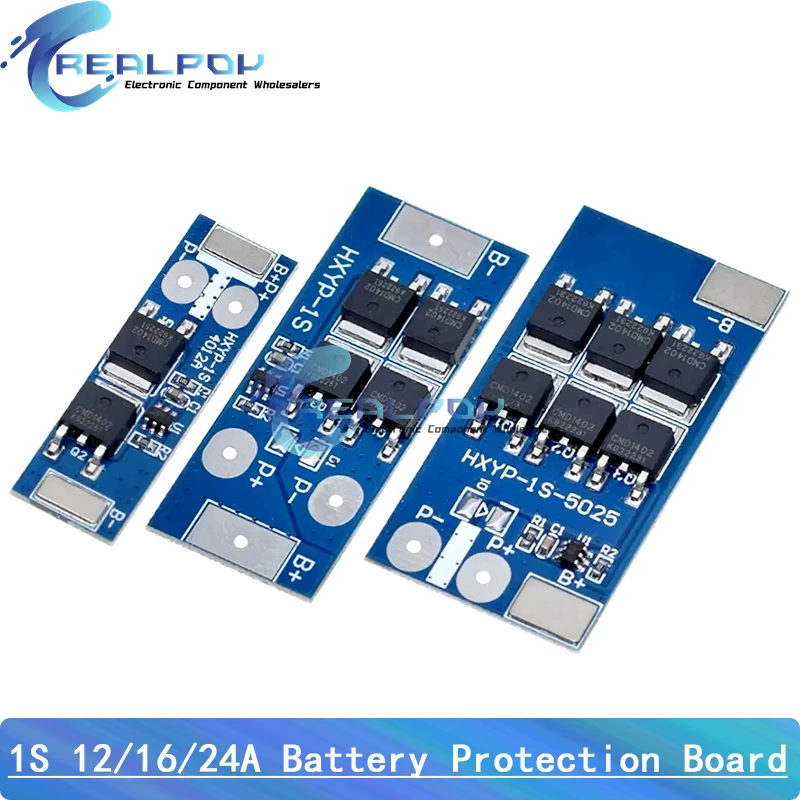 BMS 1S 12A 16A 24A 3.7V LiFePO4 Lithium Battery Protection Board 18650 4.2V Napięcie ładowania / zapobieganie zwarciom / przeładowaniom