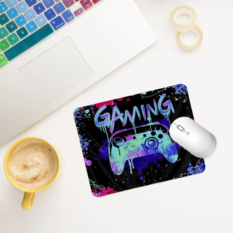 Gaming-Mauspad, klein, cool, Gamer-Mauspad, Gaming-Mauspad, Zubehör für Schreibtisch, Laptop, Computer, Büro, Jungenzimmer, Dekoration, 9,5 x 7,9 Zoll
