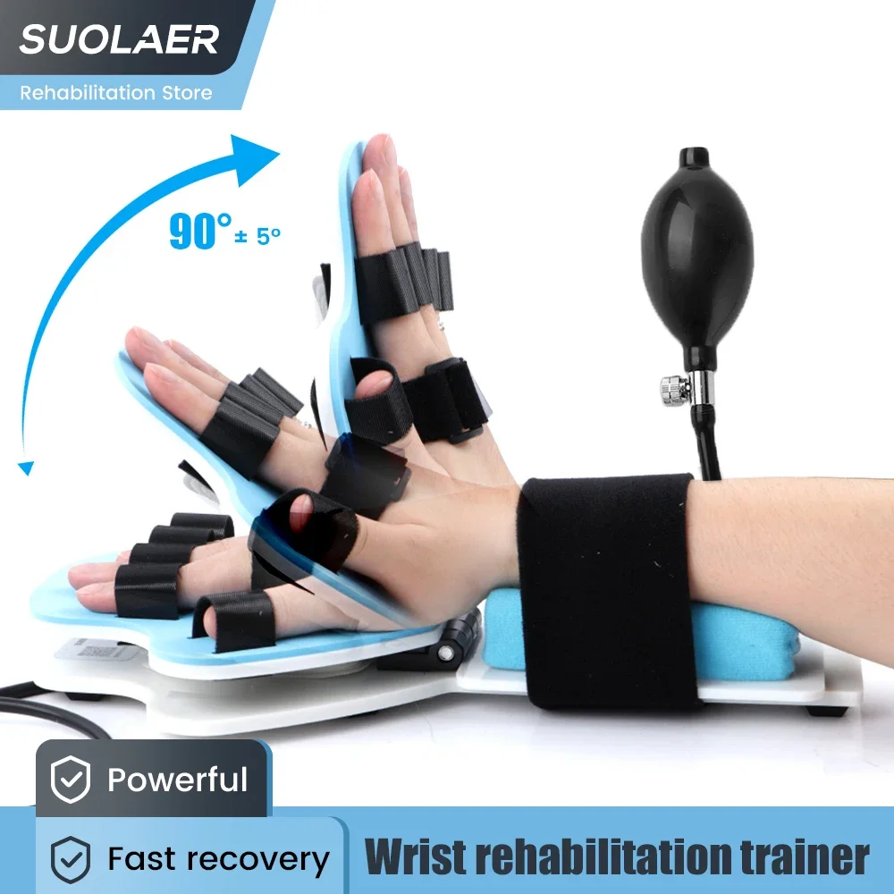 

Wrist Joint Rehabilitation Trainer Manual Wrist Brace with Air Bag Pressurization Adjustable -90°~90° Palm Flexion Hand Exercise