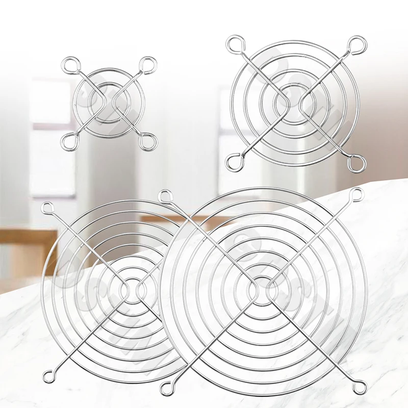 Gdstime 실버 메탈 그릴 핑거 가드 보호망 팬 그릴 30/40/50/60/80/90/120mm 냉각 팬 그릴 DC 팬 안전 장치