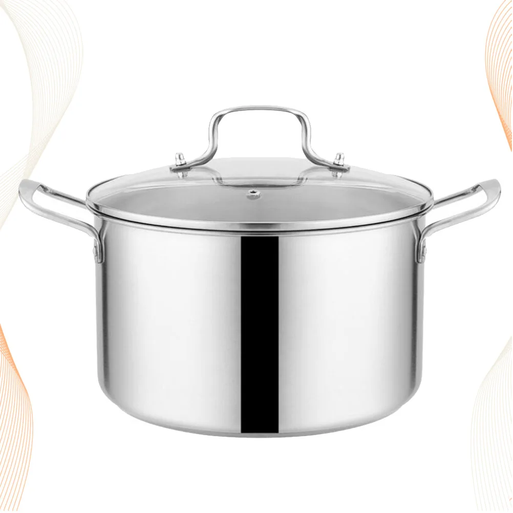 

1pc Large Capacity Soup Pot Stainless Steel Stockpot Multifunction Steamed Pot Cookware For Home Kitchen Cooking Restaurant