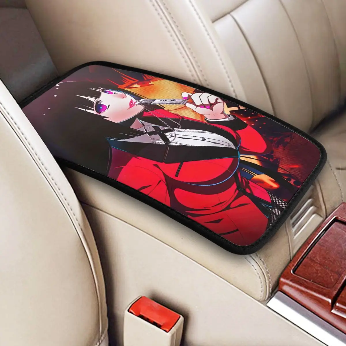 

Kakegurui Car Accessories Car Handrail Box Cushion Custom Print Non-slip Car Armrest Cover