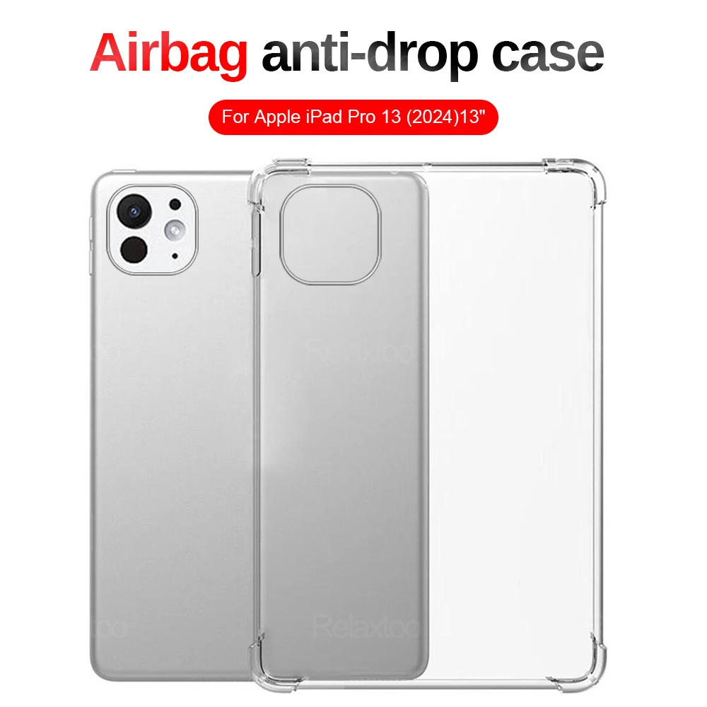 Transparent Phone Case for Apple iPad Pro 13 (2024) 13inch Pro13 Fully Cover Air 13 Air13 Protective Shell iPadPro13 iPadAir13