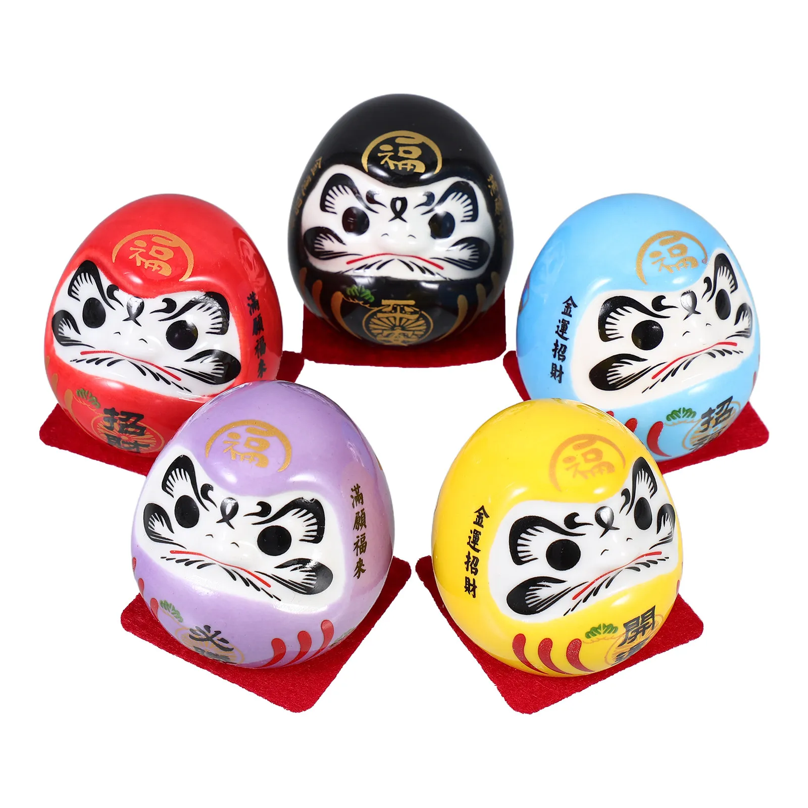 

Набор из 5 керамических фигурок счастливых котиков в японском стиле для дома и офиса, коллекция азиатской культуры, приносящая удачу