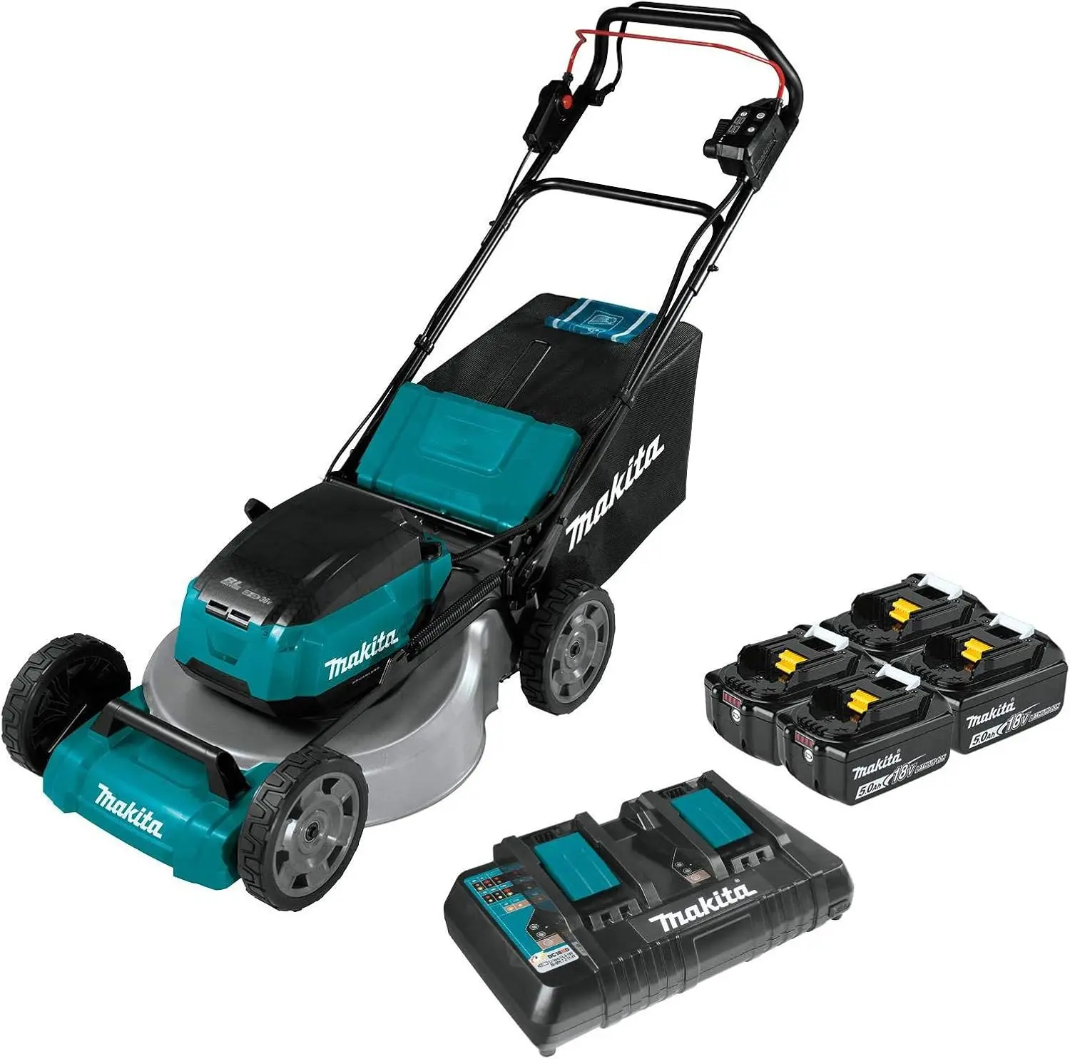 

XML06PT1 36V (18V X2) LXT® Brushless 18" Self-Propelled Commercial Lawn Mower Kit with 4 Batteries (5.0Ah)