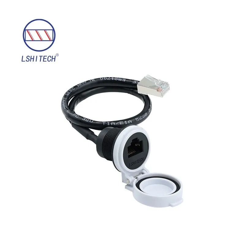 IP67 Waterproof RJ45 8p8c Ethercon Connector 0.1m to 1m Network Cable Connector for Secure Data Transmission 100M/S