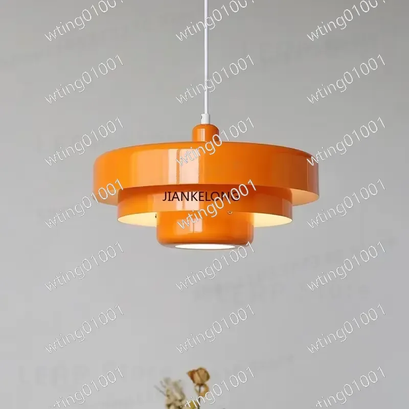 for Medieval Danish Style Multicolor Chandelier Retro Orange Ceiling Light Home Decor Pendant Lamp for Restaurant Study Cafe