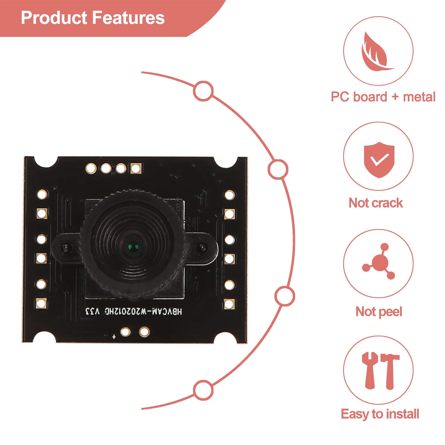 USB Camera Module OV9726 CMOS 1MP 50 Degree Lens USB IP Camera Module for Window Android and Linux System