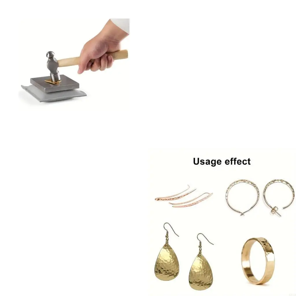 

Practical Steel Benching Block Steel Anvil Jewelry Metalworking Plate Metal Stamping Hammer Suitable for Crafting Lover