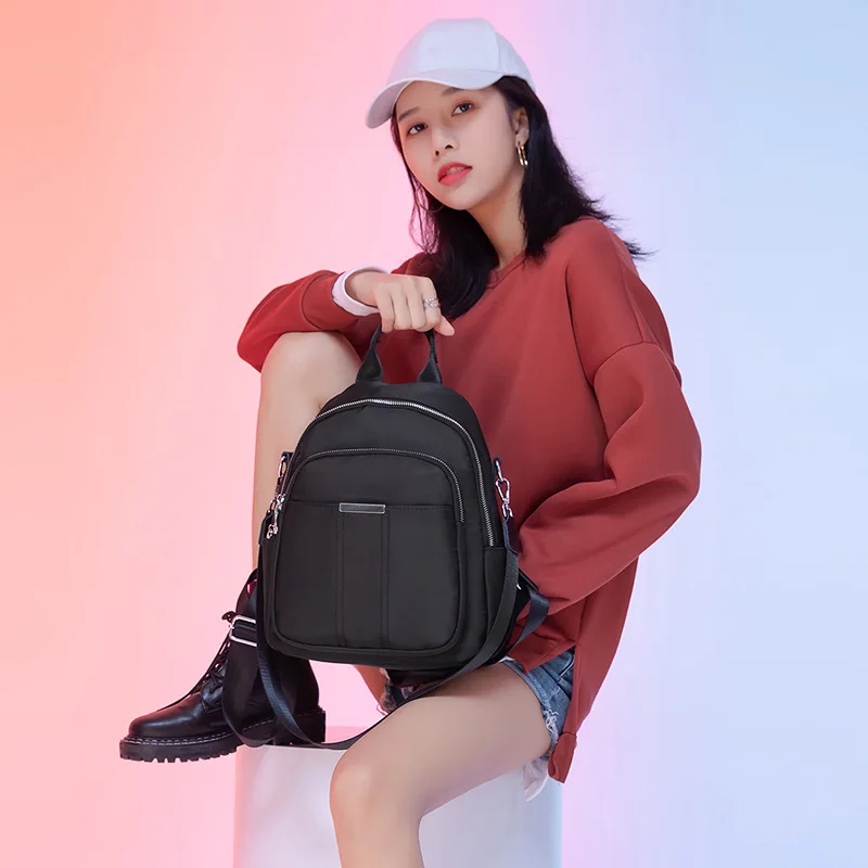 

new women's backpack bags women's bags women's solid color simple solid color personalized multi-functional backpack