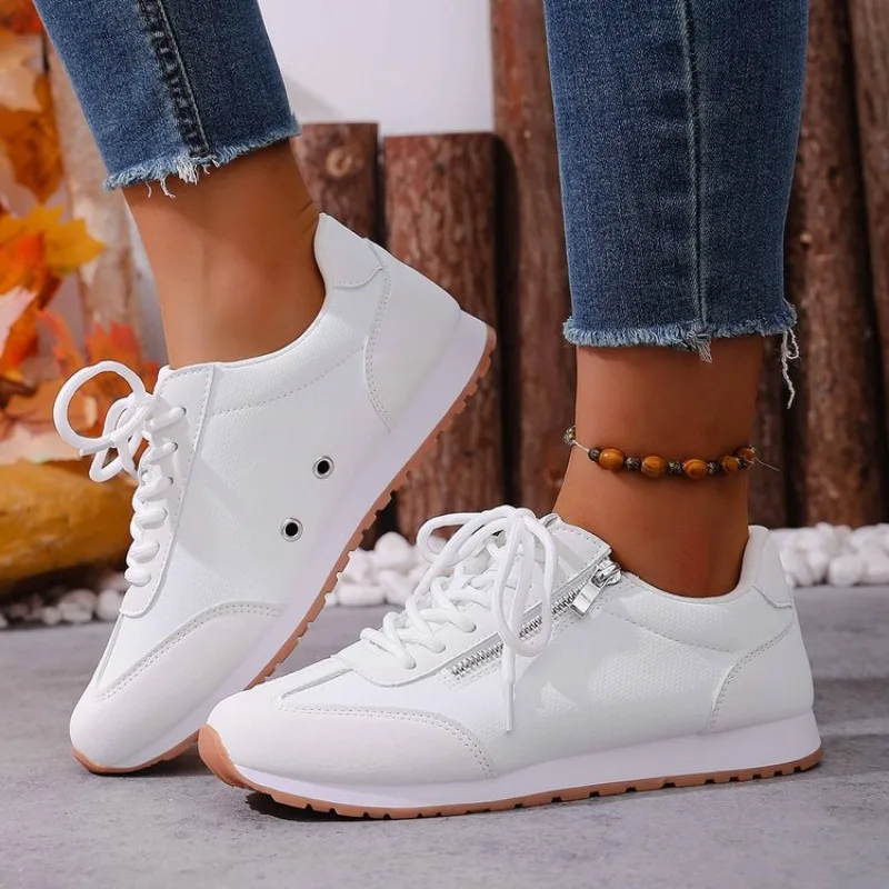 Modische Frühling/Herbst Laufschuhe für Studenten, flache vulkanisierte Campus-Schuhe, modische Sneaker, lässige, bequeme Schuhe mit runder Spitze