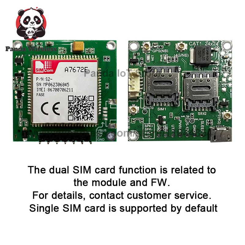 SIMcom A7672E-FASE Core Board A7672E-FASE Development Board LTE CAT1 + Voice + GNSS A7672E-FASE 1PCS Met GPS