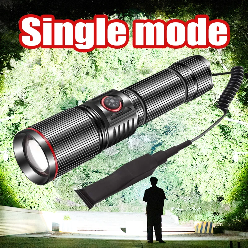 Lighting 3000M Army Tactical Flashlight 500W Powerful Long Range Flashlight with Usb Charging Tactical Lantern Rechargeable Lamp