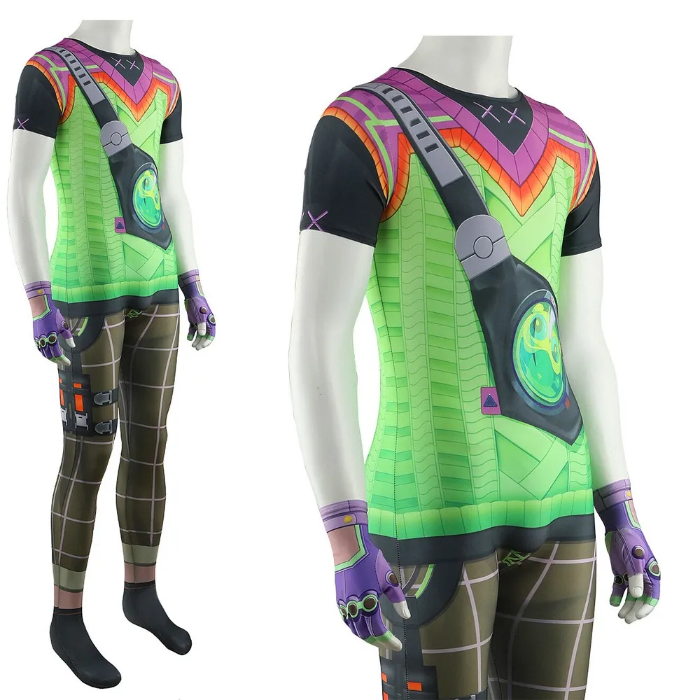 Fulujiacos Gekko Agent คอสเพลย์เครื่องแต่งกายชายเสื้อกั๊กเสื้อยืดกางเกงชุดเต็มชุด