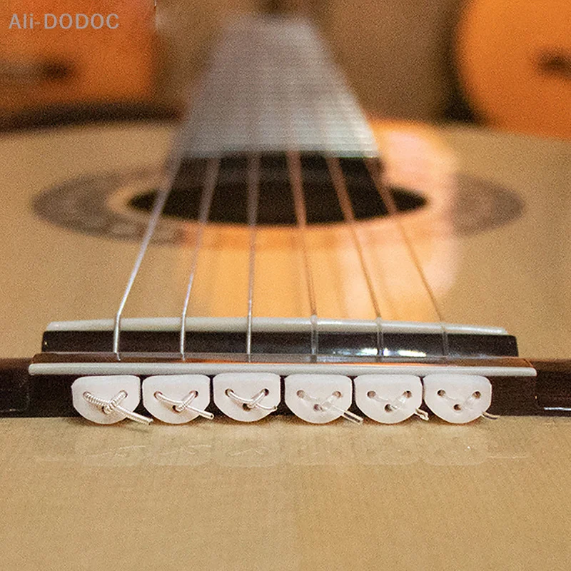 12Pcs/Set Classical Guitar String Retainer String Guide String Buckle Triple-Cornered Chord Tie For Guitar Ukulele Accessories