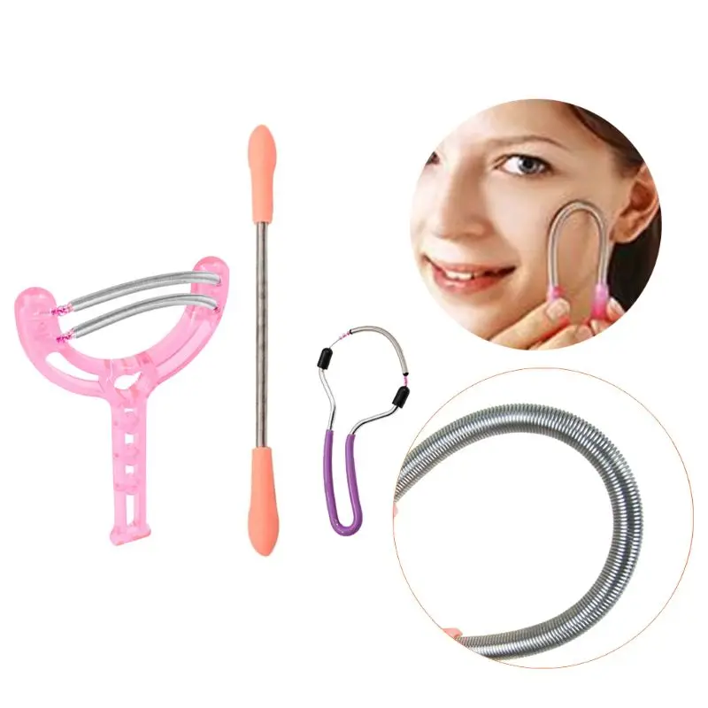 3Pcs Women for Facial Hair Remover Handheld Hair Removal Spring for Remove Unwanted Hair on Upper Lip,Chin,Face,Neck Easy to Use