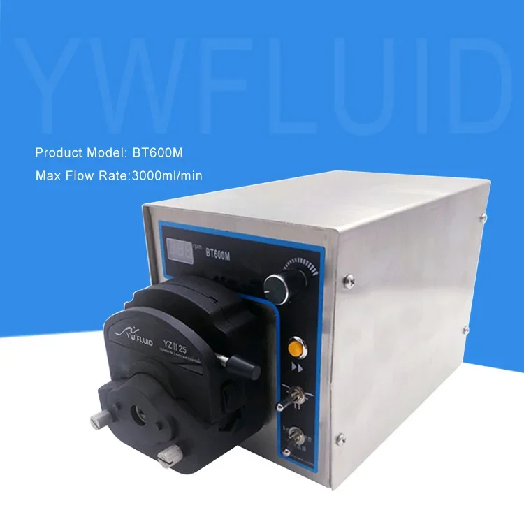 YWfluid Easy load pump head Large flow rate Liquid Dispensing peristaltic pump used for Environmental device