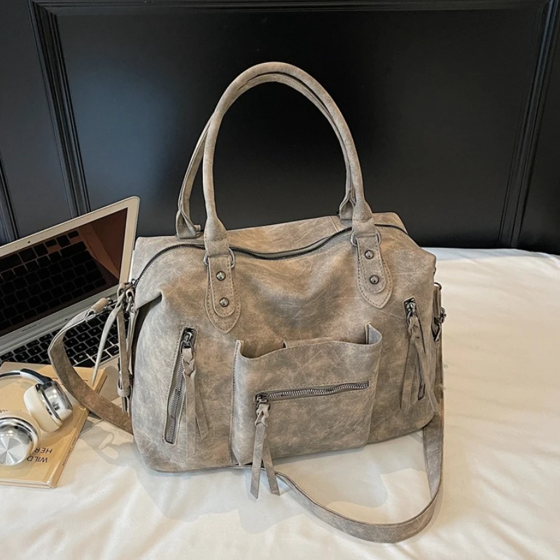 

Women's PU Handbag, Fashionable Armpit Bag Large Capacity Crossbody Bag Casual Portable Waist Bag Short Handle Shoulder Bag