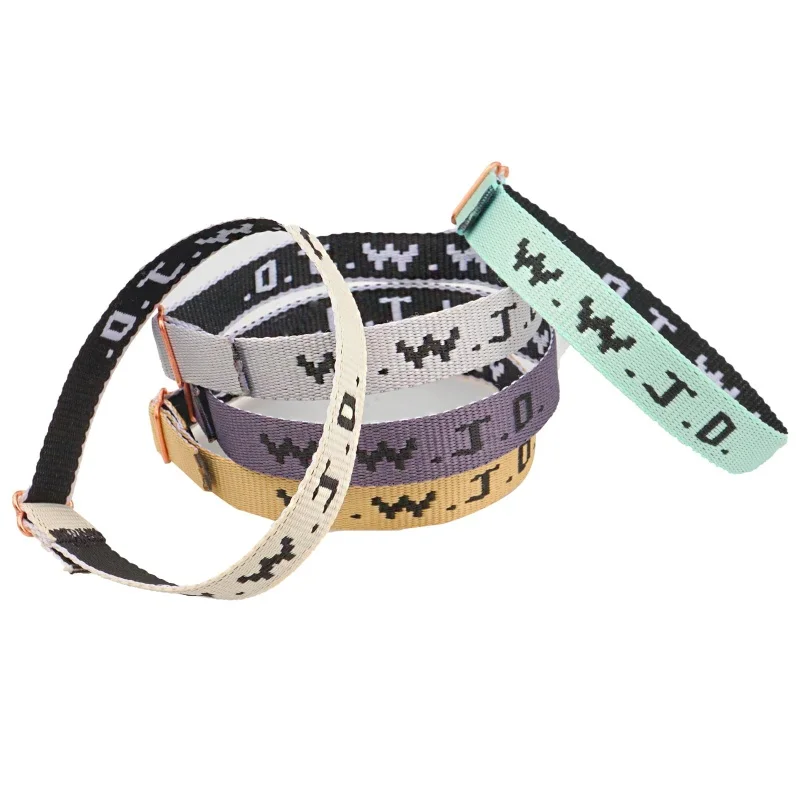 Colorful WWJD Bracelets Set,5 Piece,Webbing What Would Jesus Do Bracelets Handmade Colorful Adjustable Woven Wristbands