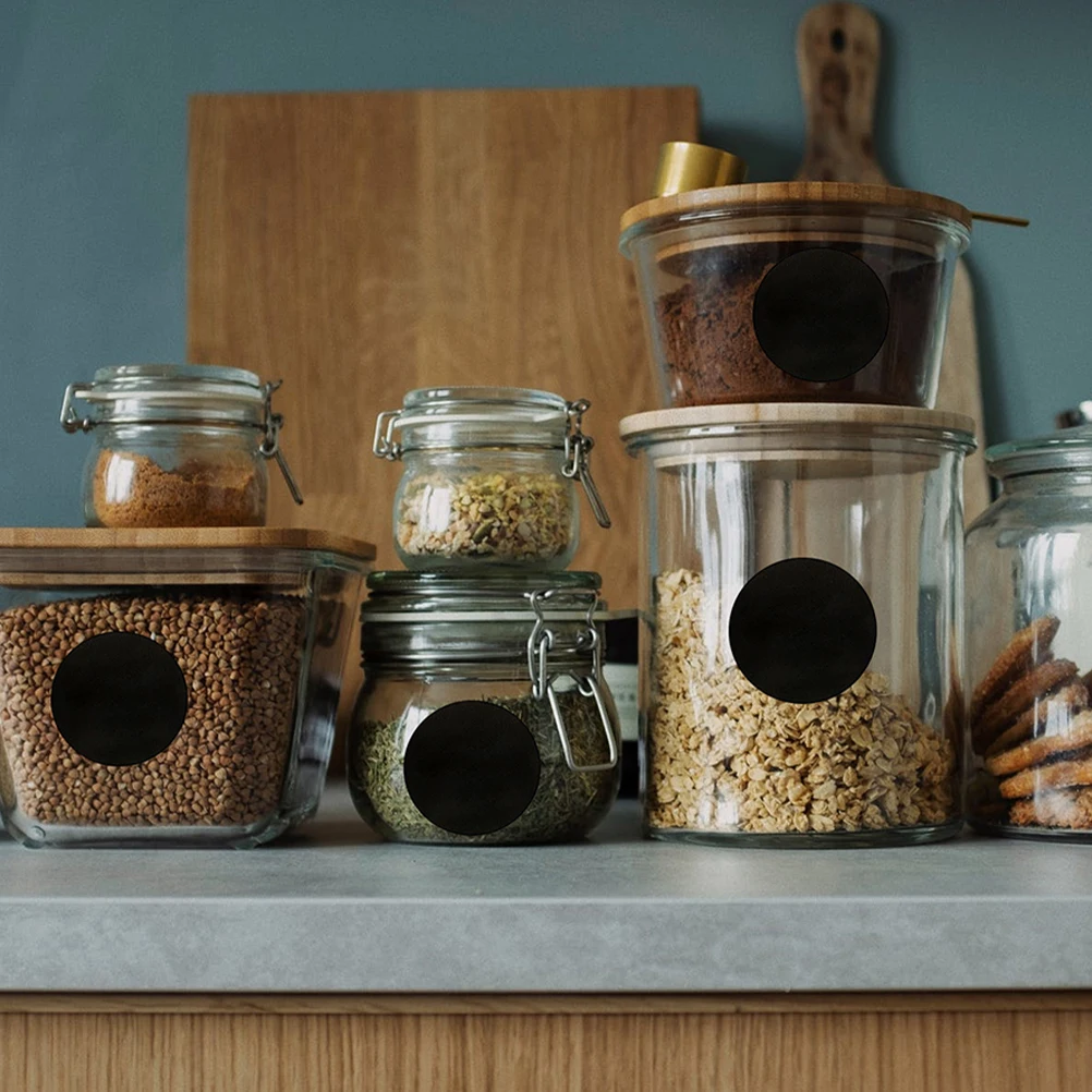 

2 шт. круглые наклейки в черный горошек 25 мм круглые этикетки для офиса, кухни, класса, кладовой, комоды, постоянный клей, водонепроницаемые, пустые, для письма