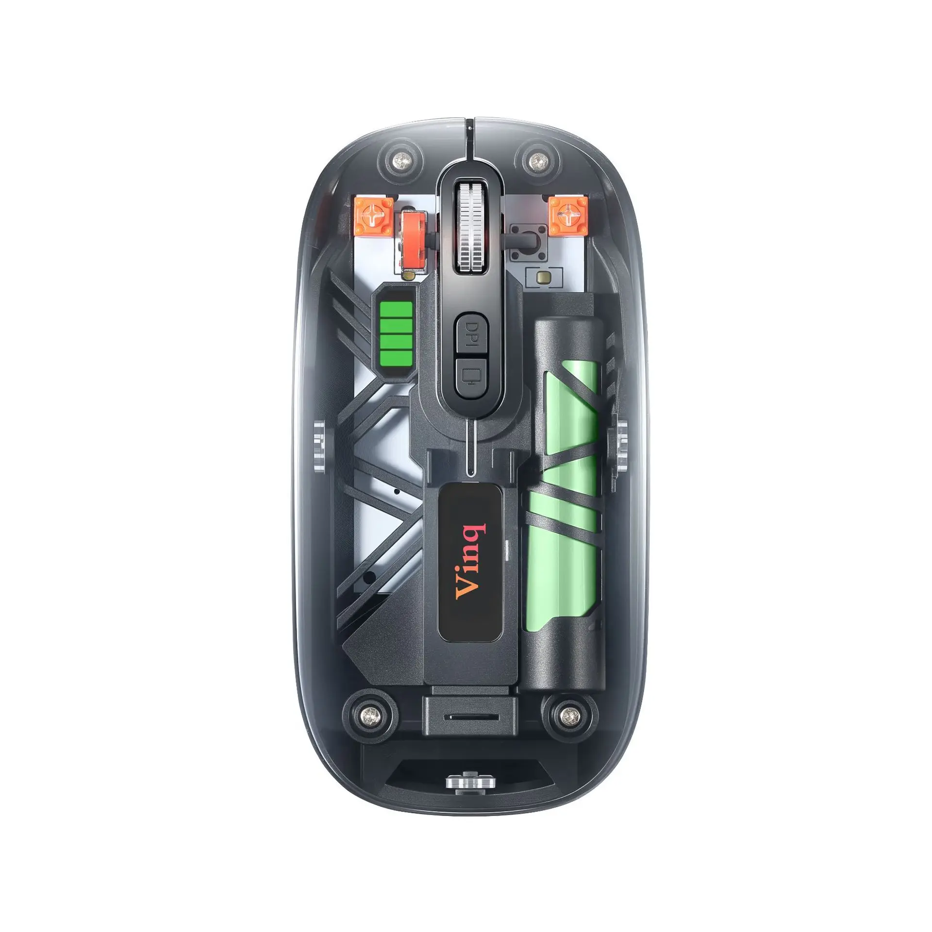 Transparent Shell Wireless Bluetooth Mouse One-Click Return to Desktop Function Rechargeable Silent Click Home Office Computer