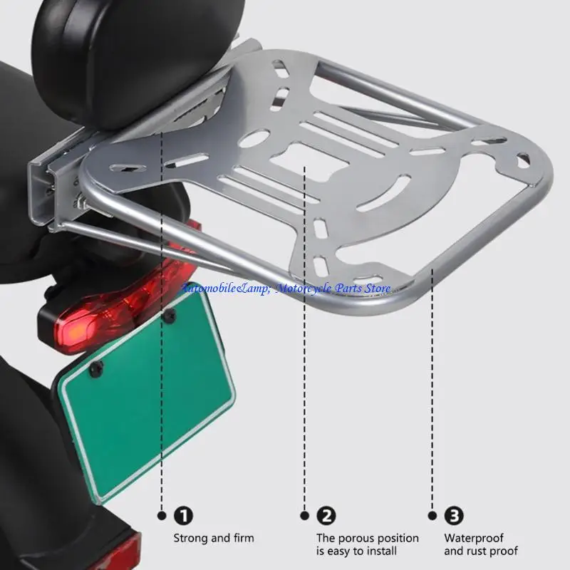 

H7BD Aluminum Bike Cargo Rack Mount Bracket for Electric Vehicles High Load Capacity
