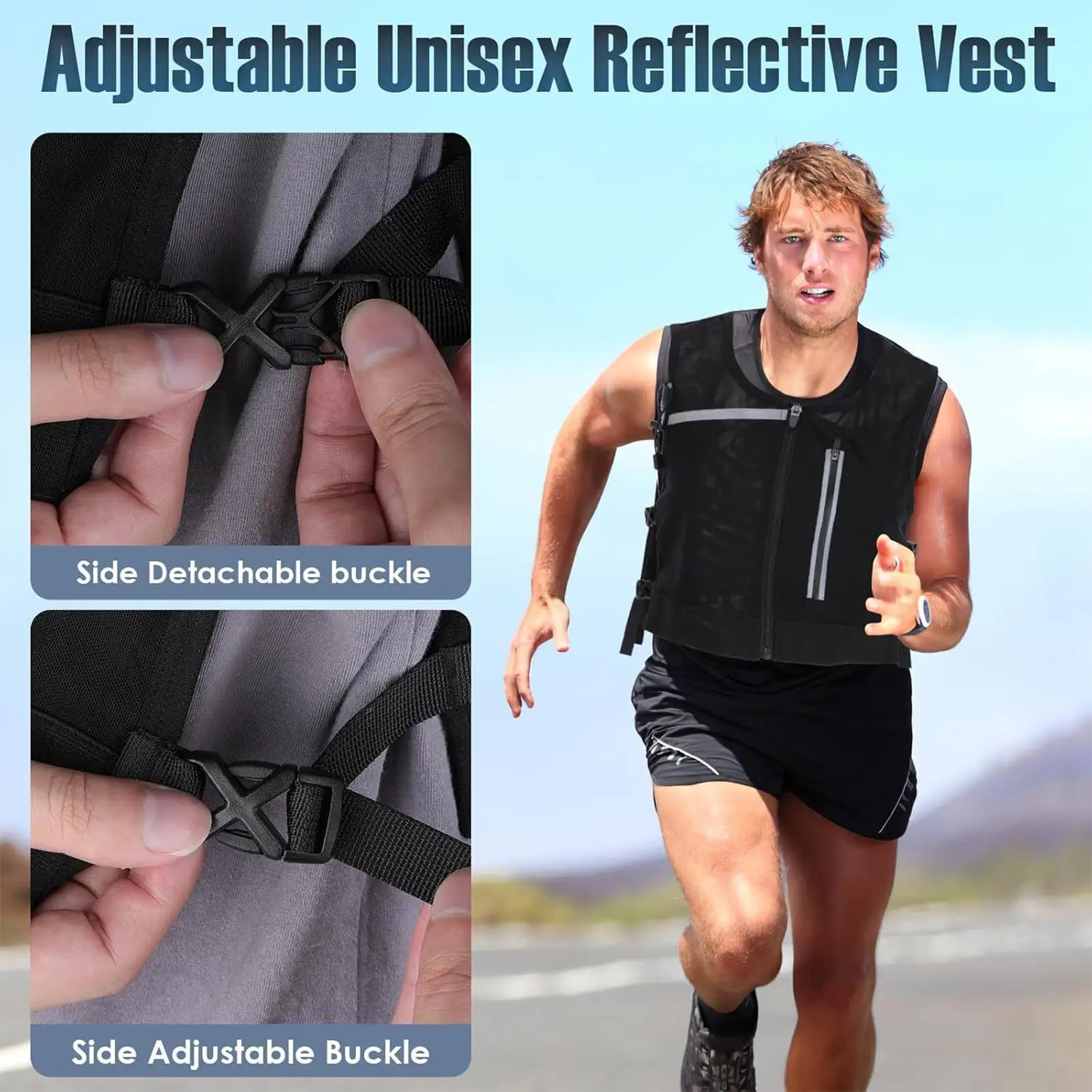 

Running Vest Camping Chest Bag Breathable Hydration Vest Pack For Night Riding Climbing Outdoors Cycling Hiking Fitness Gym