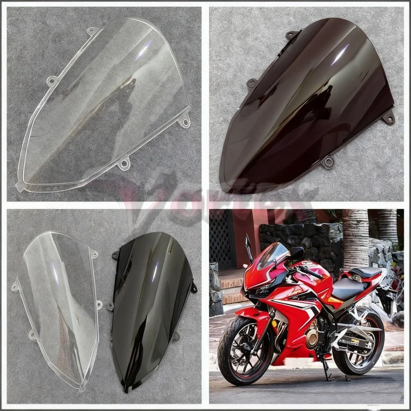 

Motorcycle Double Bubble Windshield Wind Screen For Honda CBR500R CBR400R CBR 400 500 R 2019 2020 2021 2022 2023 2024