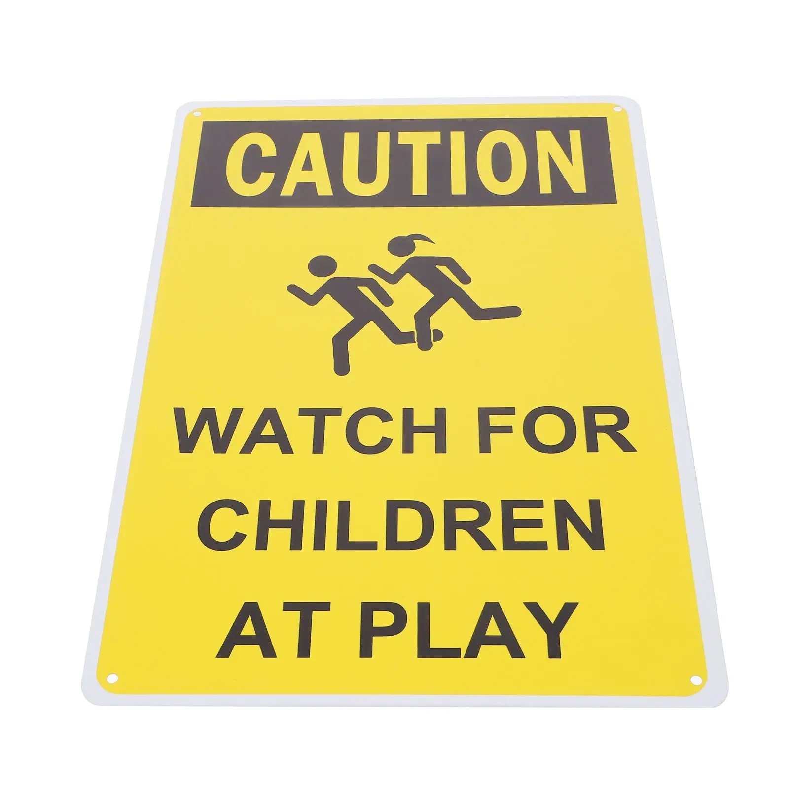 2pcs Signs Reflective Caution Children Playing Slow Down Safe Traffic Street Metal Warning Sign Promotes Safety