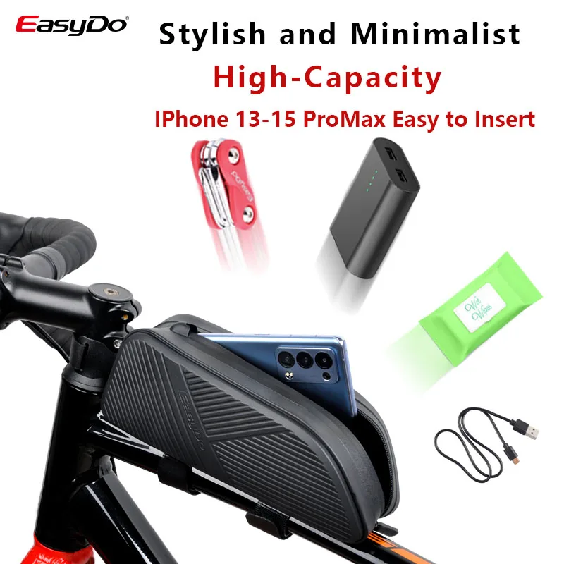 EasyDo Bicycle Bag High Capacity MTB Road Bike Bag New Waterproof and Anti Fouling Bike Front Top Tube Bag Cycling Accessories