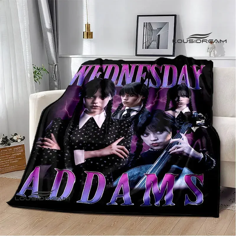 American drama Wednesday addams print blankets Flange Warm blanket picnic blanket throw blanket blankets for beds birthday gift