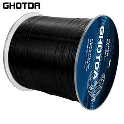 GHOTDA-sedal de pesca Invisible, monofilamento, línea negra, líneas de mosca, pesca en hielo, nailon transparente, 500m, 3,4 ~ 28,6 LB