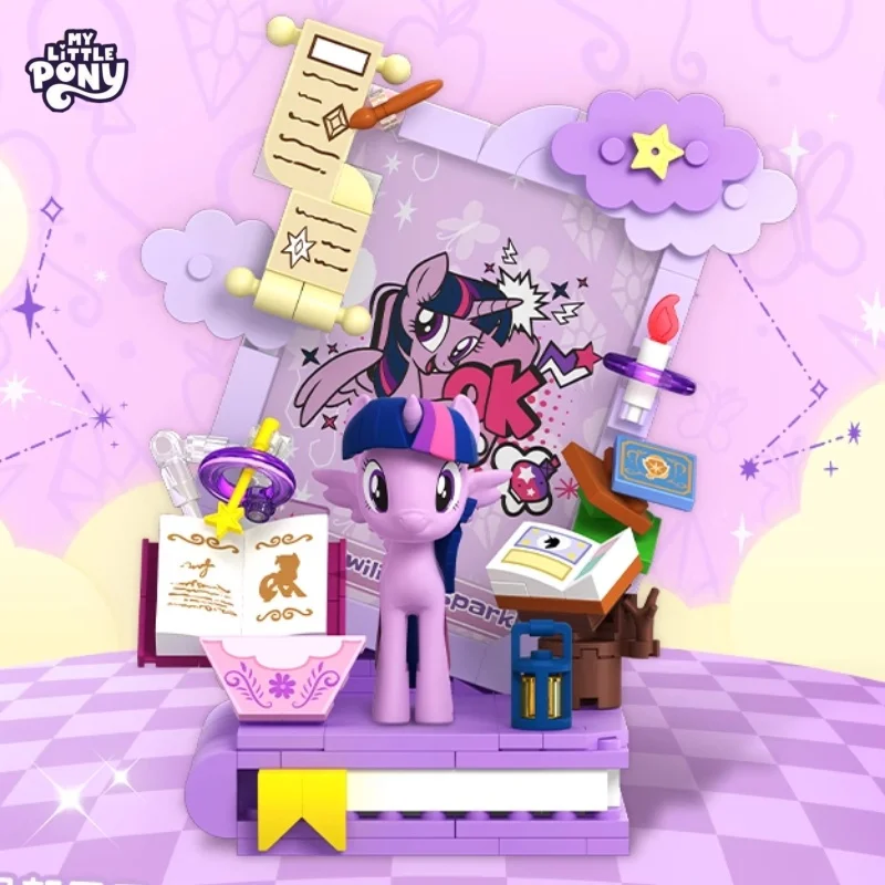 My Little Pony Shining Debut Series Pinkie Pie Apple Jack Rainbow Dash Twilight Sparkle Rarity Assembling Block Model Ornament view 2