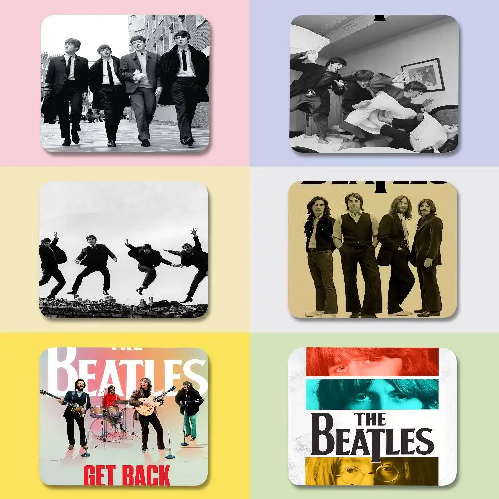 Berühmte Rockband The B-B-Beatles-es PC Kleine Tastatur-Tischmatten, Mauspad mit Verriegelungskante, Gabinete Mausepad, Computermatte, Gaming