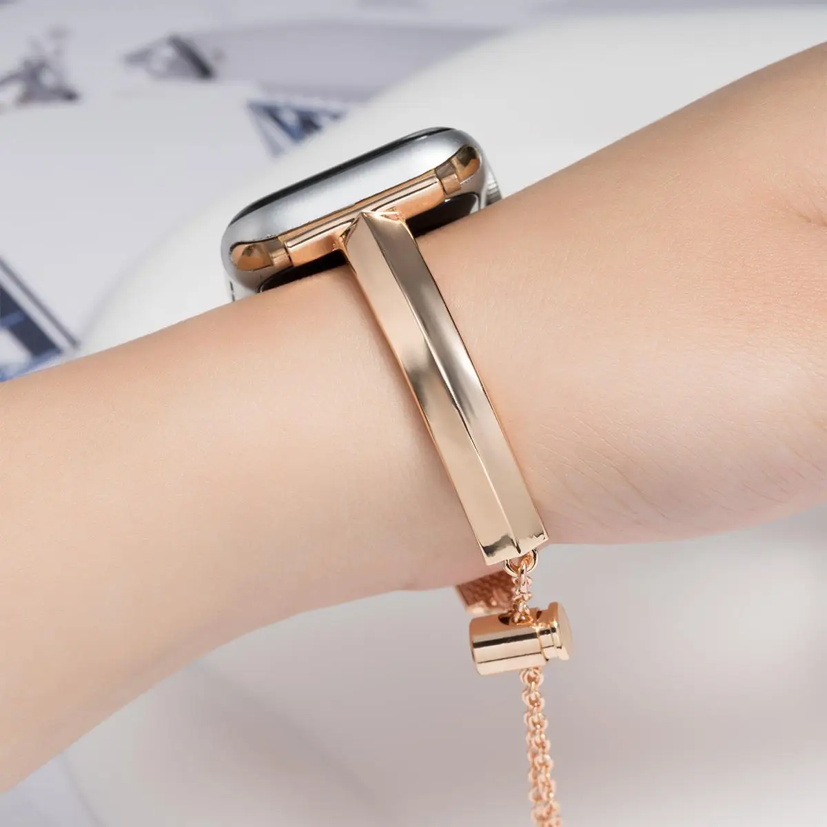 애플워치 울트라 2 10 9 8 7 6 5 4 3 여성용 메탈 스테인리스 스틸 스마트 워치 밴드 (링+스트랩) 아이워치 49mm 46mm 45mm 44mm 호환