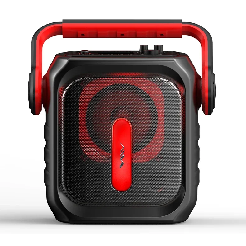 Wireless Connection Portable Battery Speakers With Microphone Bass Enhancement Function Black Speakers