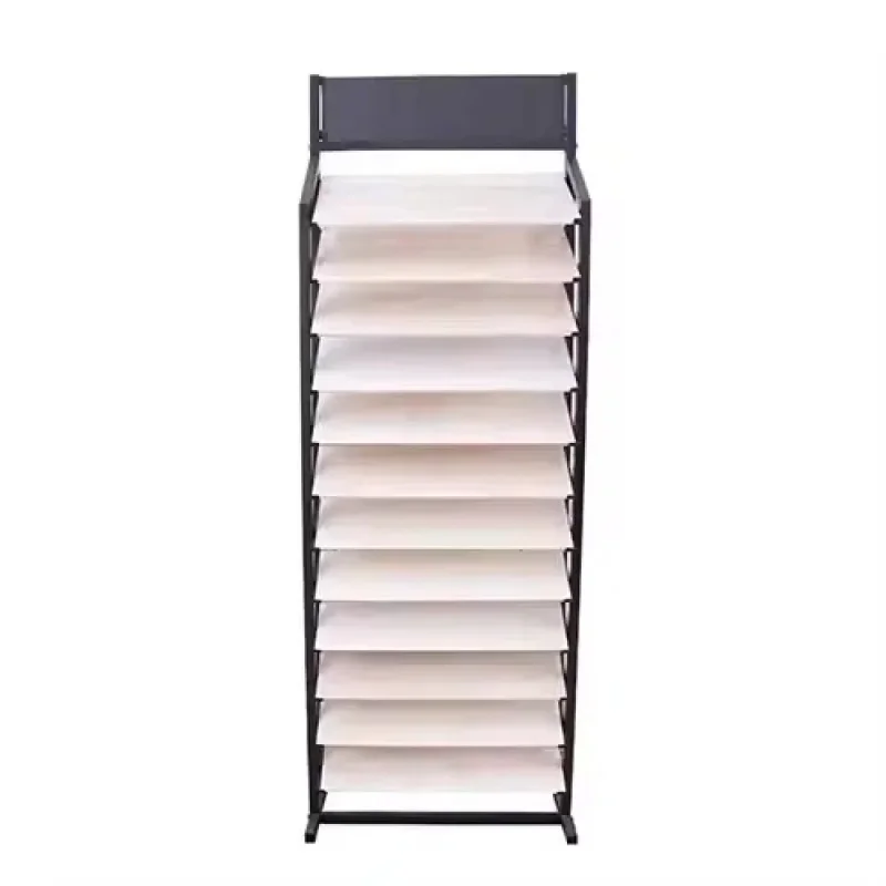 custom.Supermarket Display Stand Single-Sided Ceramic Tile Rack Metal Storage Stand