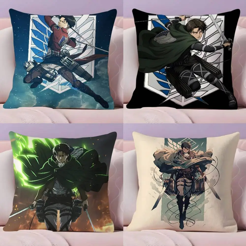 Attack on Titan Levi Ackerman Kissenbezug, ultraweicher, hautfreundlicher Stoff, wolkenartig, bequem und verdeckter Reißverschluss