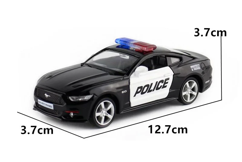 MaKeda1:36 Dodge Ford Mustang F150 Pickup Police Model Auto Pull Back Gift