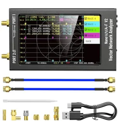 Upgraded NanoVNA-F V2 Vector Network Analyzer  4.3Inch 50kHz-3000MHz HF VHF UHF VNA  SWR Antenna Analyzer with 5000mAh Battery