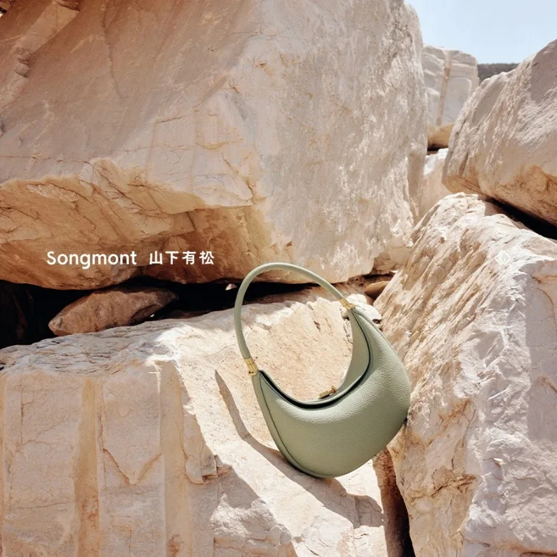 Songmont Mountain Has Pine Medium Moon Curved Bag Songyue Series Designer Crescent Bag, Commuter Shoulder Armpit Bag