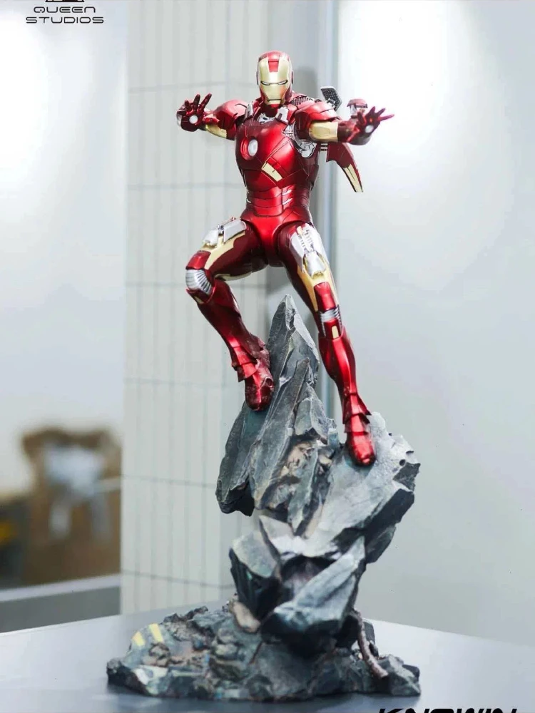 

Новый продукт в наличии Marvel Iron Man Series 1/4 Mk7 Полное тело Gk Фигурка из смолы Высота статуи 73 см Орнамент Подарок-сюрприз