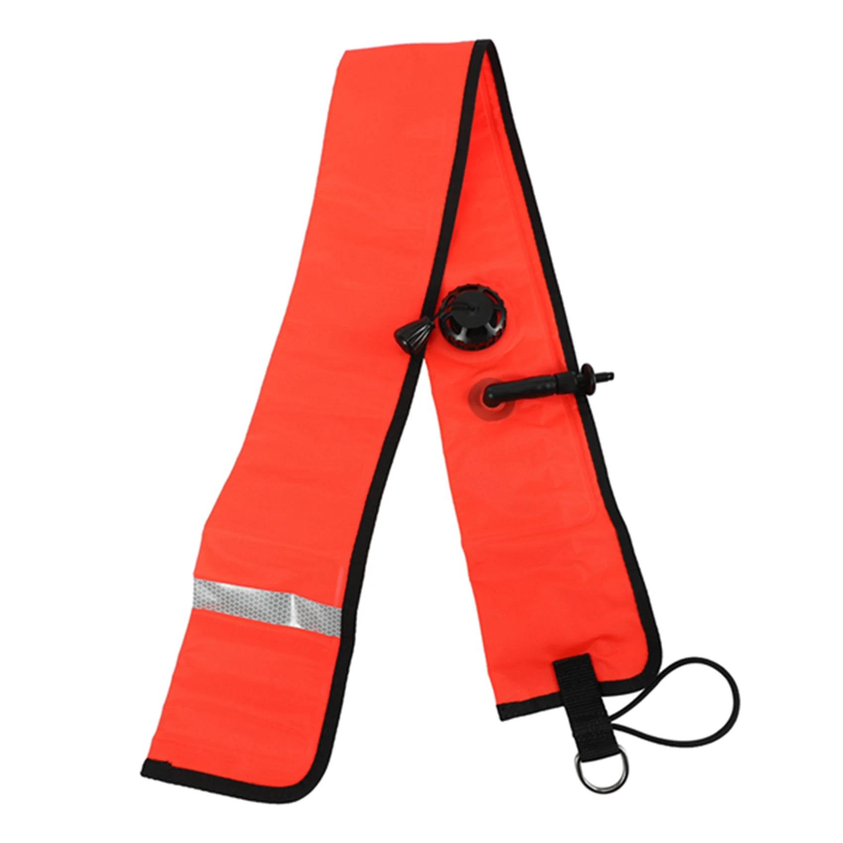 Marcador de señal de superficie SMB inflable para buceo, boya de flotador de visibilidad, tubo de señal, salchicha, rojo, 1M