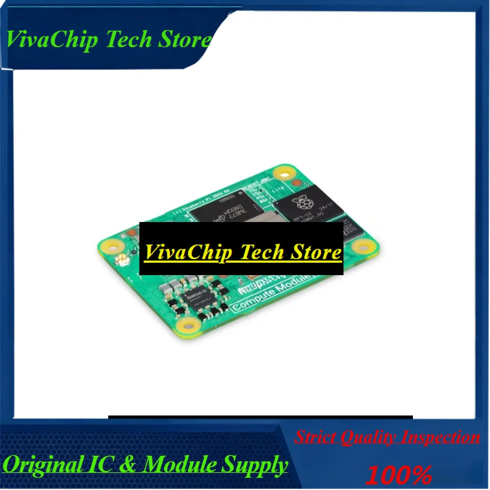 VivacpOfficial Pi Compute Module 5-4GB RAM, 32GB EMMC, 2.4/5 GHz Wi-fi Bluetooth 5.0 (CM5104032) Package Linux OS