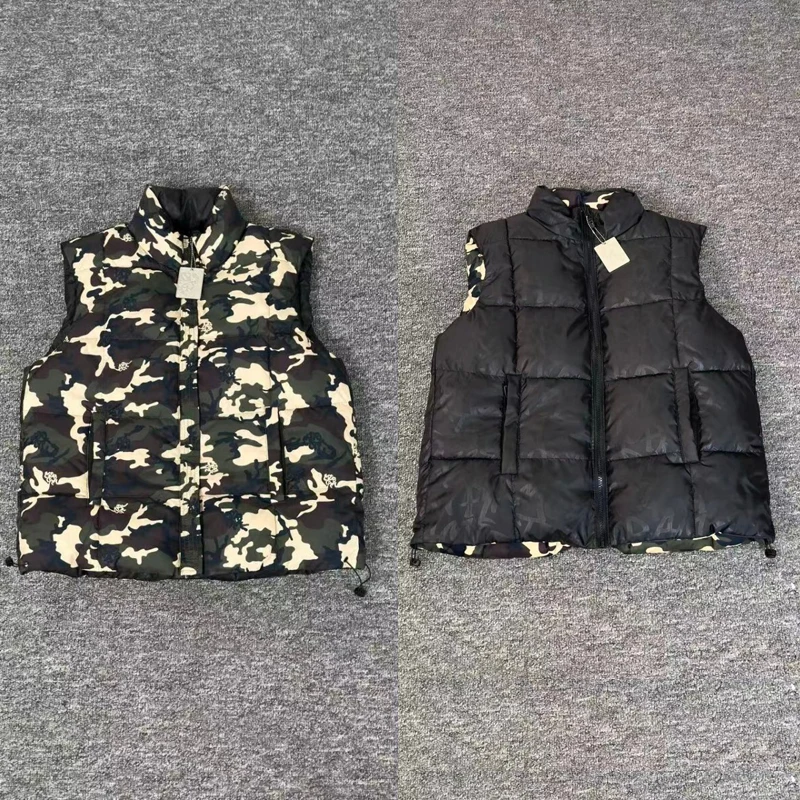 

2026 Men Women Winter Fashion New Mertra Waistcoat Padded Jacket High Street Double Sided Wear Sleeveless Coats Vests