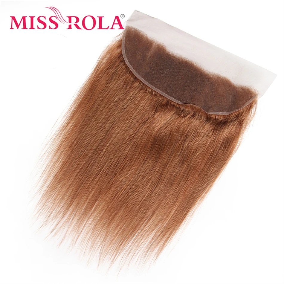 Miss Rola 13x4 Lace Frontal Closure Brazilian Remy Human Hair Ear To Ear Straight Hair Frontal Ombre Color With Baby Hair