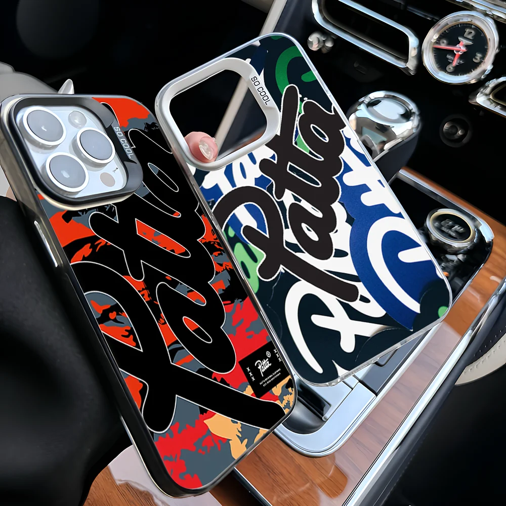 Fashion P-patta. Phone Case For iPhone 16 15 14 13 12 11 Pro Max X XR XSMAX 8 7 Plus Matte Shockproof Back Cover