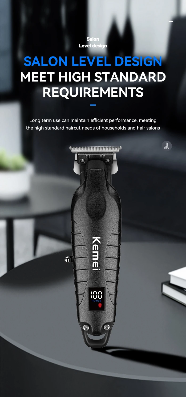 Kemei Haarschneidemaschinen-Set für Männer Elektrischer Rasierer Haarschneider Professionelle Schneidemaschine KM-2296 KM-3382 KM-2293 Haarschneidemaschine – Detail 3